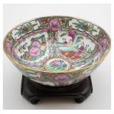 Vintage Rose Medallion Porcelain Bowl by Andrea