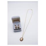 14kt YF Cameo Pendant on 14kt Gold Chain &