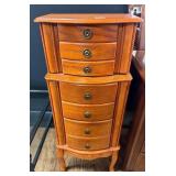 Woodland Oak Floor Jewelry Armoire