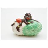 Black Americana Ceramic Boy on Watermelon