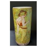Cognac Bisquit Porcelain Umbrella Stand