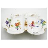 Porcelain Double Relish Dish