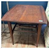 Mid Century Modern Walnut Surfboard End Table
