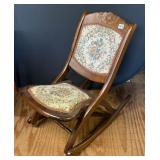 Victorian Style Folding Rocking Chair