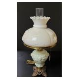 Milk Glass Hurricane Lamp