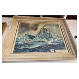 1964 Large Framed USS Columbus CG-12 Naval