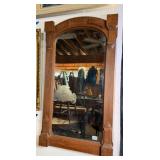 Antique Eastlake Walnut Wall Mirror