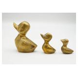 Leonard Brass Duck Family Set of 3