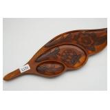 Mid Century Hand Carved Monkey Pod Wood