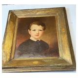 19th Century Oil Portrait of a Young Boy