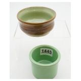 Studio Art Pottery Bowl and Green Ceramic