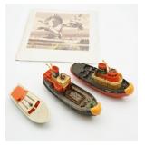 Plastic Tug Boats, Boat and Duck Print