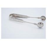 Coin Silver Sugar Tongs N. Harding