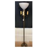 Rembrandt Style Brass Torchiere Floor Lamp