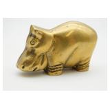 Brass Hippopotamus Figurine