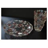 Mikasa Bella Rose Vase and Bowl