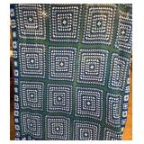 Hand Crochet Geometric Granny Square Afghan
