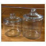 (2) Glass Storage Jars w/Lids