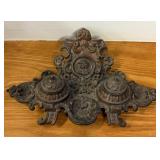 Antique Double Inkwell Desk Stand