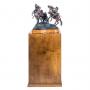Art Dismounted' Bronze by Hugh Trabandt