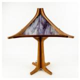 Craftsman Style Wood and Glass Table Lamp