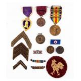 WWI & WWII Medal & Patch Collection