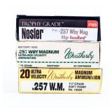 Ammo 35 Rounds .257 Weatherby Magnum