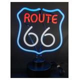 Retro Highway Route 66 Neon Sign