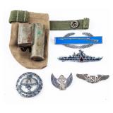 Military Pins Alloy & Sterling Silver Mixed Lot