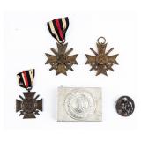WWII German War Merit Crosses, Belt Buckle, More!