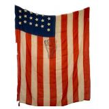 Large 50 Star United States Flag Cotton Ripped