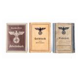Lot of Three Authentic WWII German Record Booklets