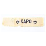 WWII Remnants Of  "KAPO" Armband Flat