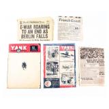Lot Of 5 WWII Newspaper