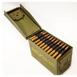 Ammo 100 Rds Of API-T On A Belt Red & Gray .50 Cal