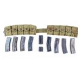 GI Web Belt with 8 30-Round M1 Carbine Magazines
