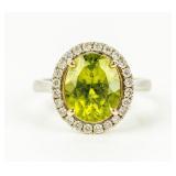 Jewelry 14kt White Gold Peridot Ring
