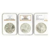 Coin (3)  American Silver Eagles NGC MS69