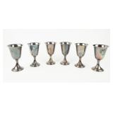 Sterling Silver Goblets (6) 22.5 Troy Ounces