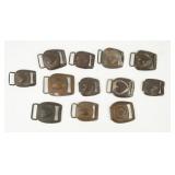 Antique Lot of 12 Civil War Harness Buckle Covers