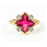 Jewelry 10kt Yellow Gold Ruby Ring