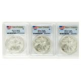Coin (3)  American Silver Eagles PCGS MS69