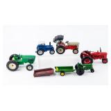 Lot Of 7 Vintage Farm Tractors / Equipment