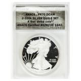 Coin 2020-W Proof Silver Eagle ANACS PR70 DCAM