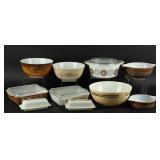 Mixed Lot of 10 Classic Pyrex in Neutral Colors