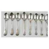 Lot of 8 Sterling Silver Teaspoons  Gorham, RW&S