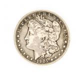 Coin 1901-S Morgan Silver Dollar in Very Fine