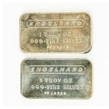 Coin (2) 1 Troy Ounces of .999 Fine Silver Bars