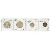 Coin (2) Seated Half Dollars.1913-S Dime & More