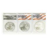 Coin (3)  American Silver Eagles ANACS  MS70